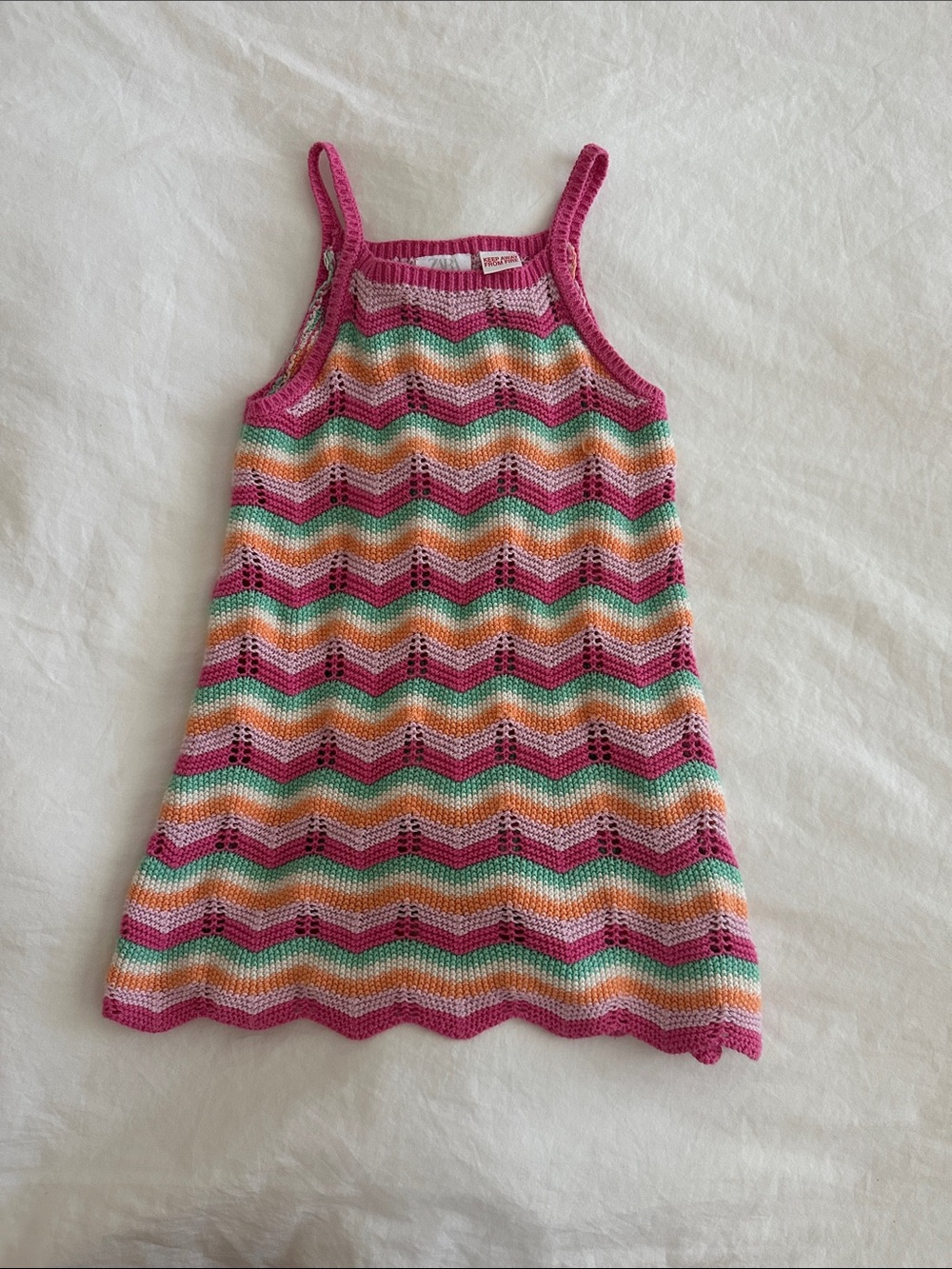 Zara Toddler Knit Chevron Tank Dress - 2-3 Years